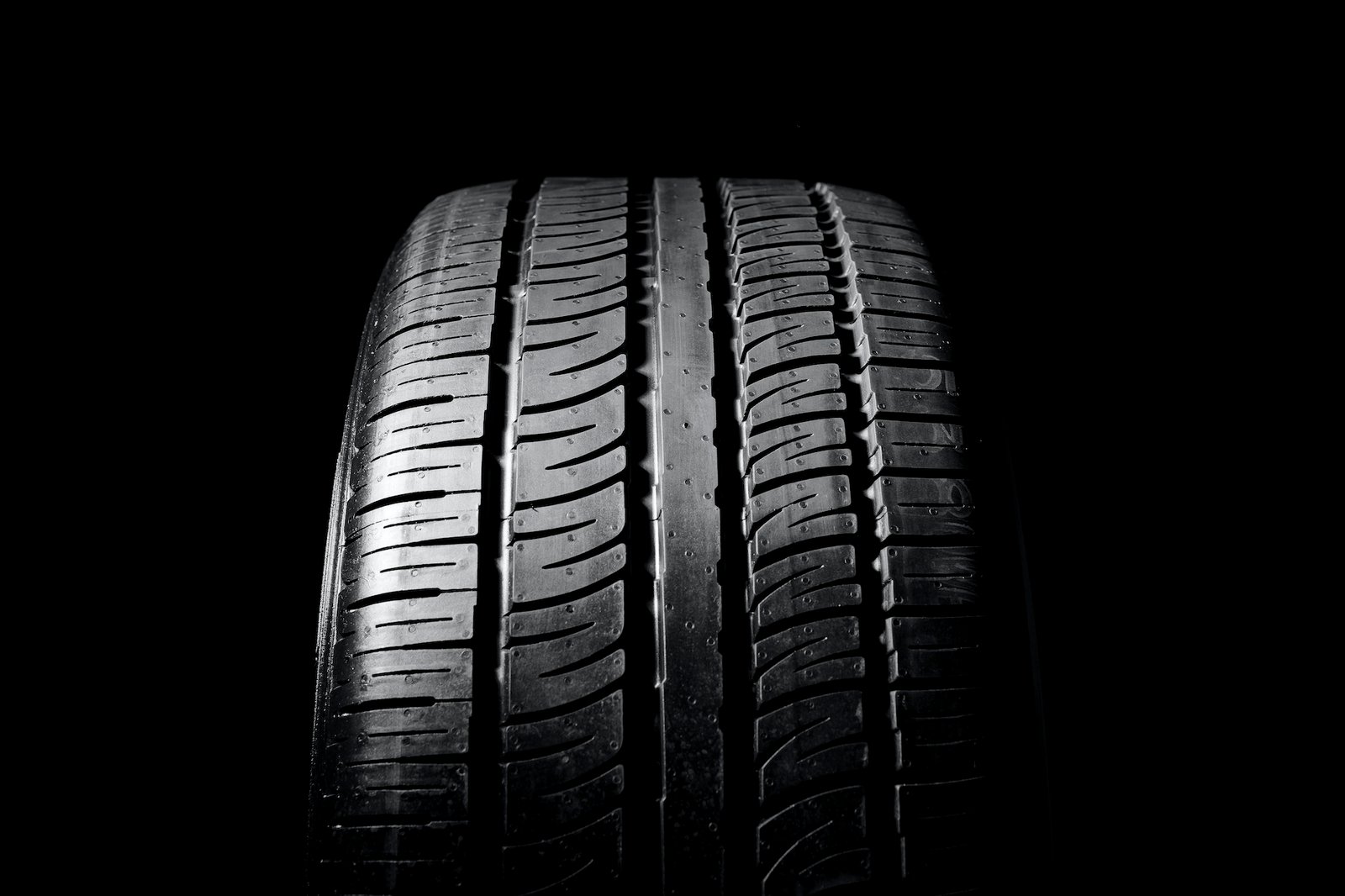 Car tires close-up
